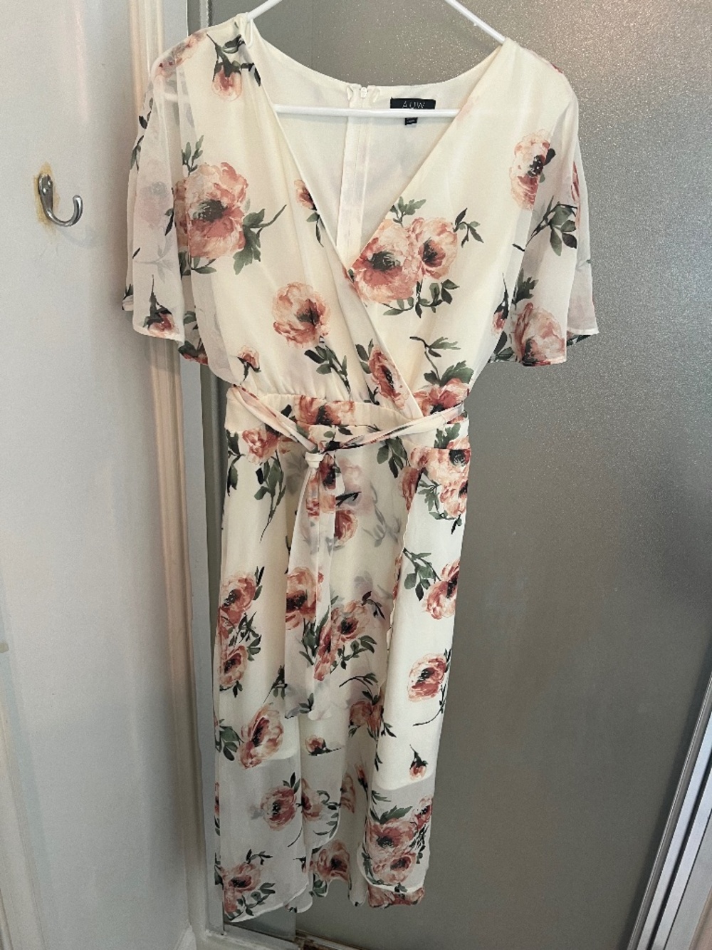 Floral wrap midi dress